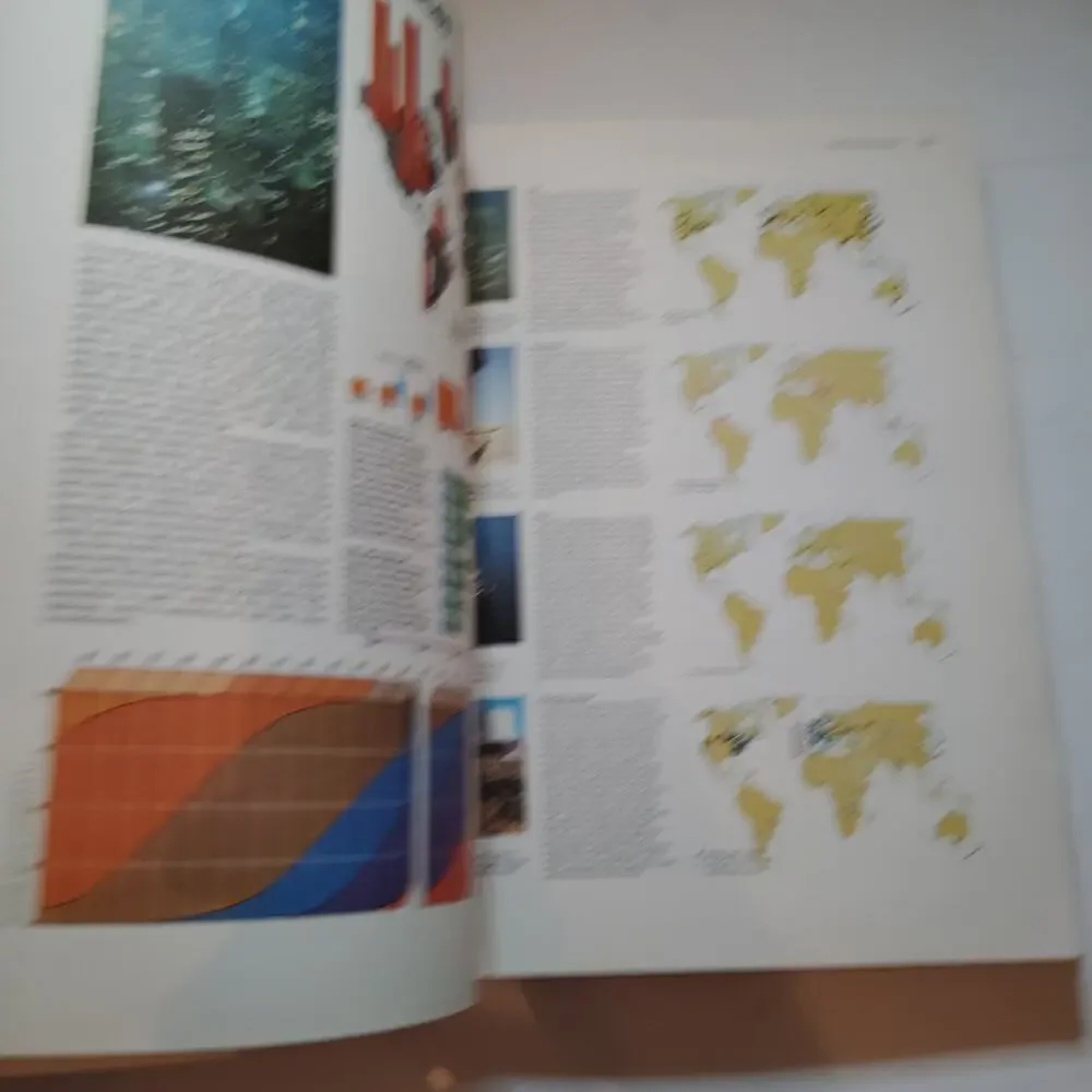 VTG 1973 Rand McNally World Atlas Imperial Edtn Oversized HC Burgundy Gold‑Foil